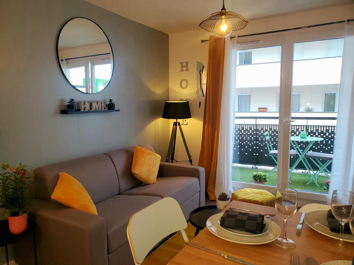 The Sunshine- Appart Cosy Proche Paris-Disney Avec Parking Prive Dans Residence Meaux Kültér fotó